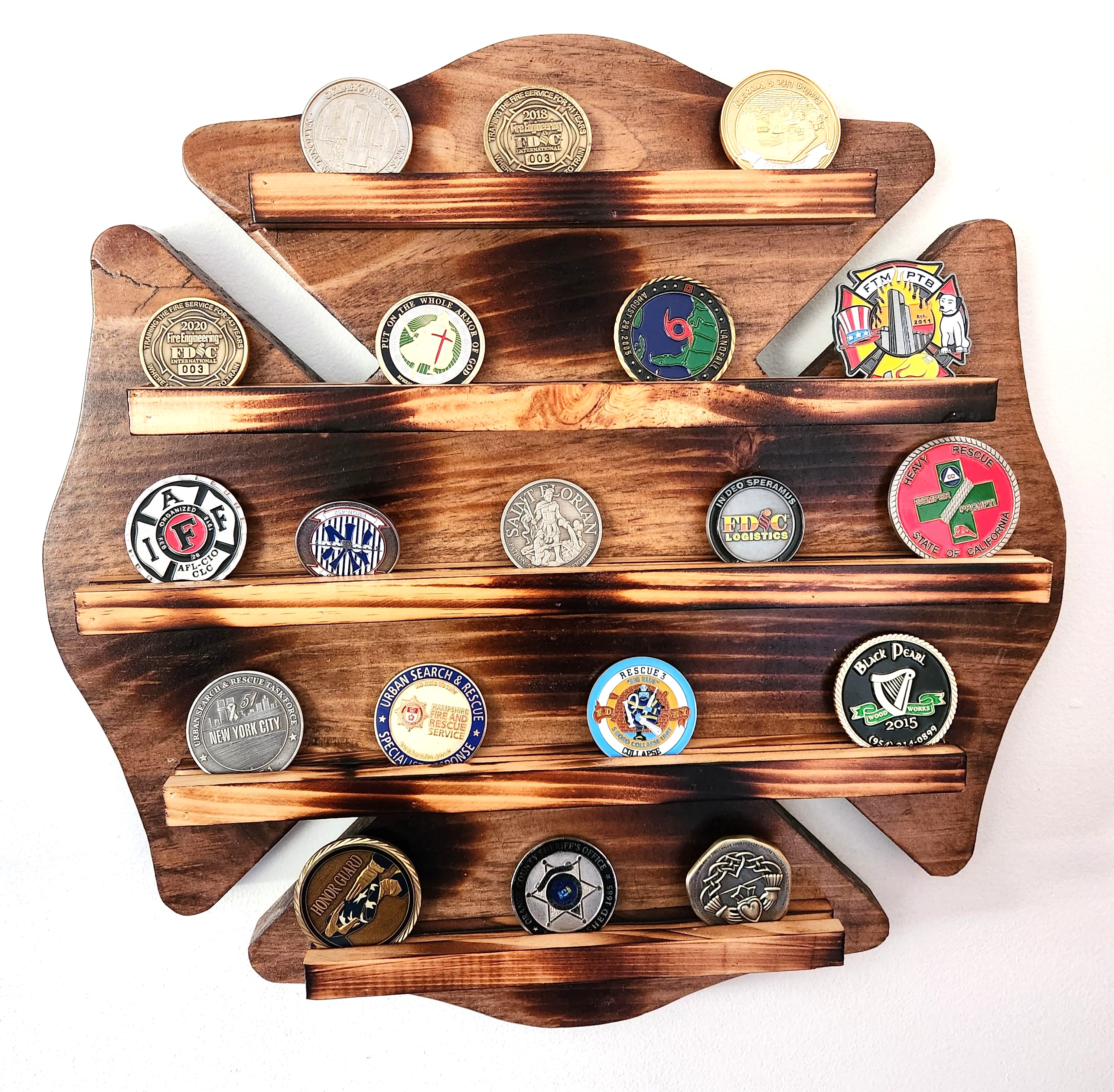 Burnt Maltese Challenge Coin Holder