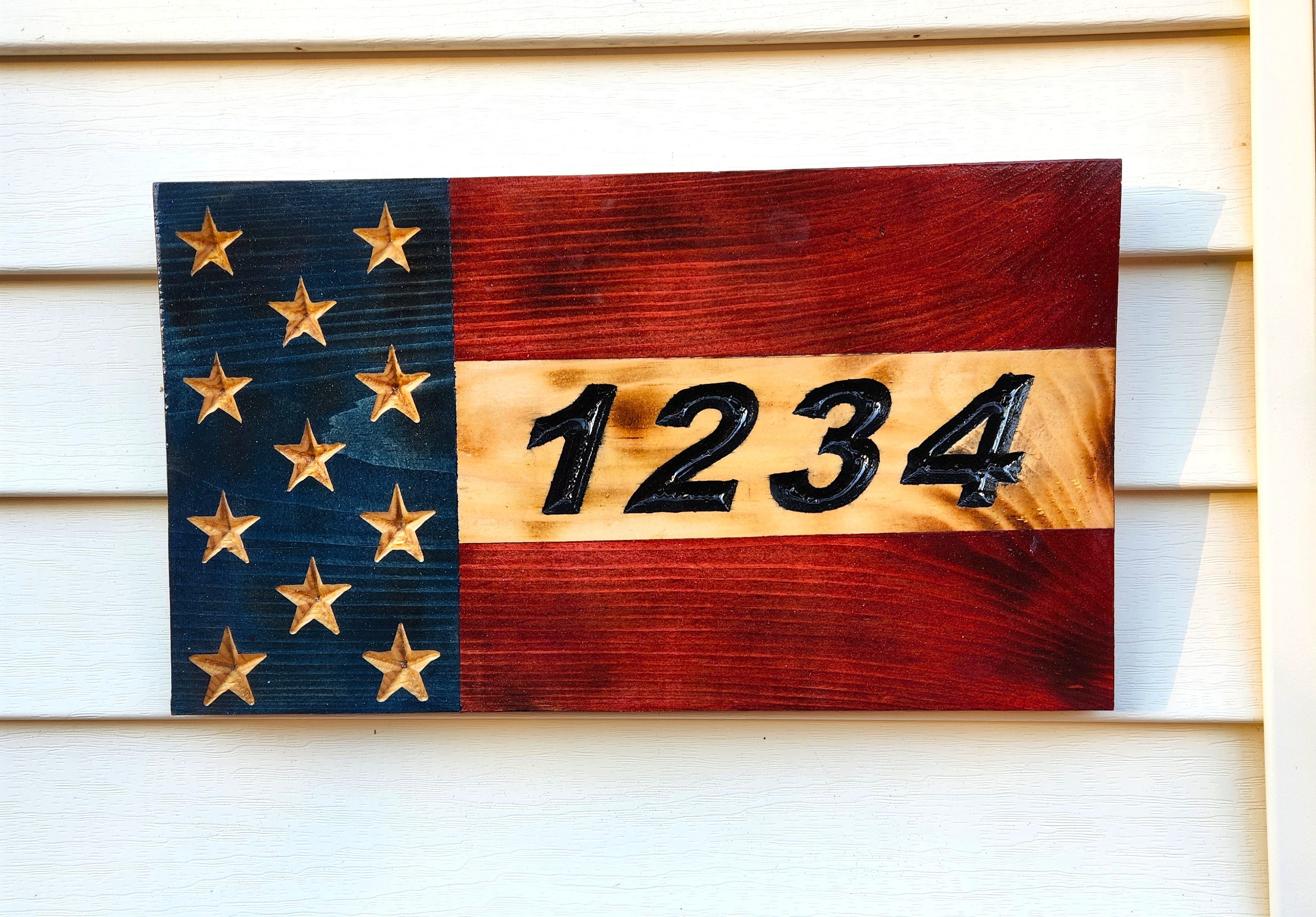 American Flag Number Sign
