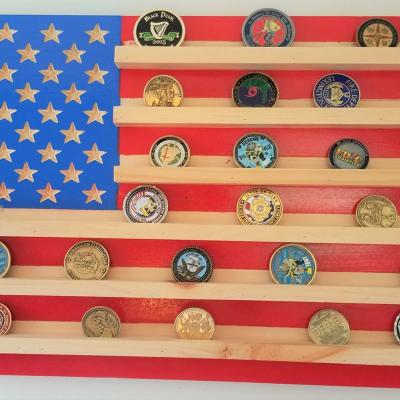 Challenge Coin American Flag Theme