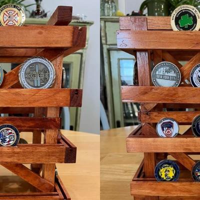 Laced Post Shore Challenge Coin Holder